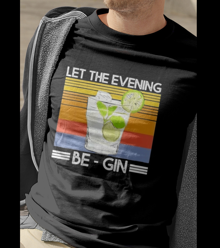 Let The Evening Be Gin Lime Mint Sunset T-Shirt