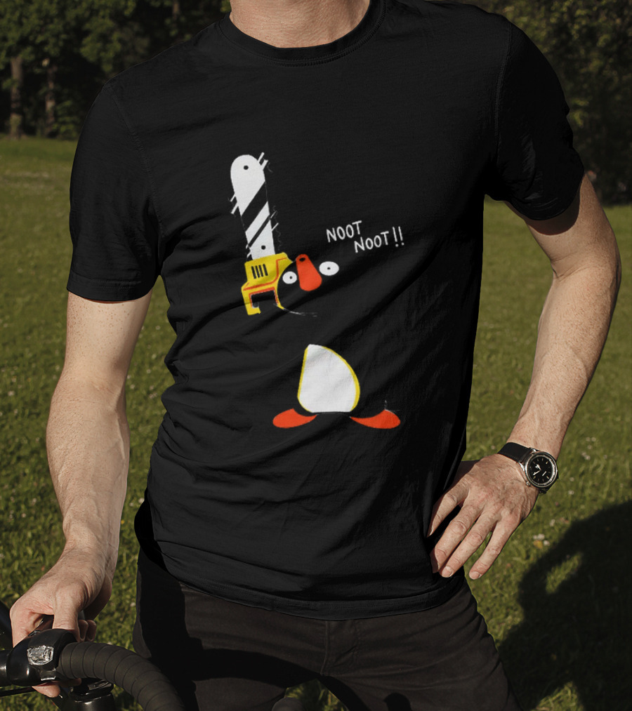 Pingu Chainsaw Noot Noot!! T-Shirt