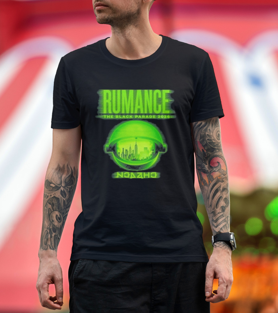 RUMANCE The Black Parade 2026 Neon Cityscape T-Shirt