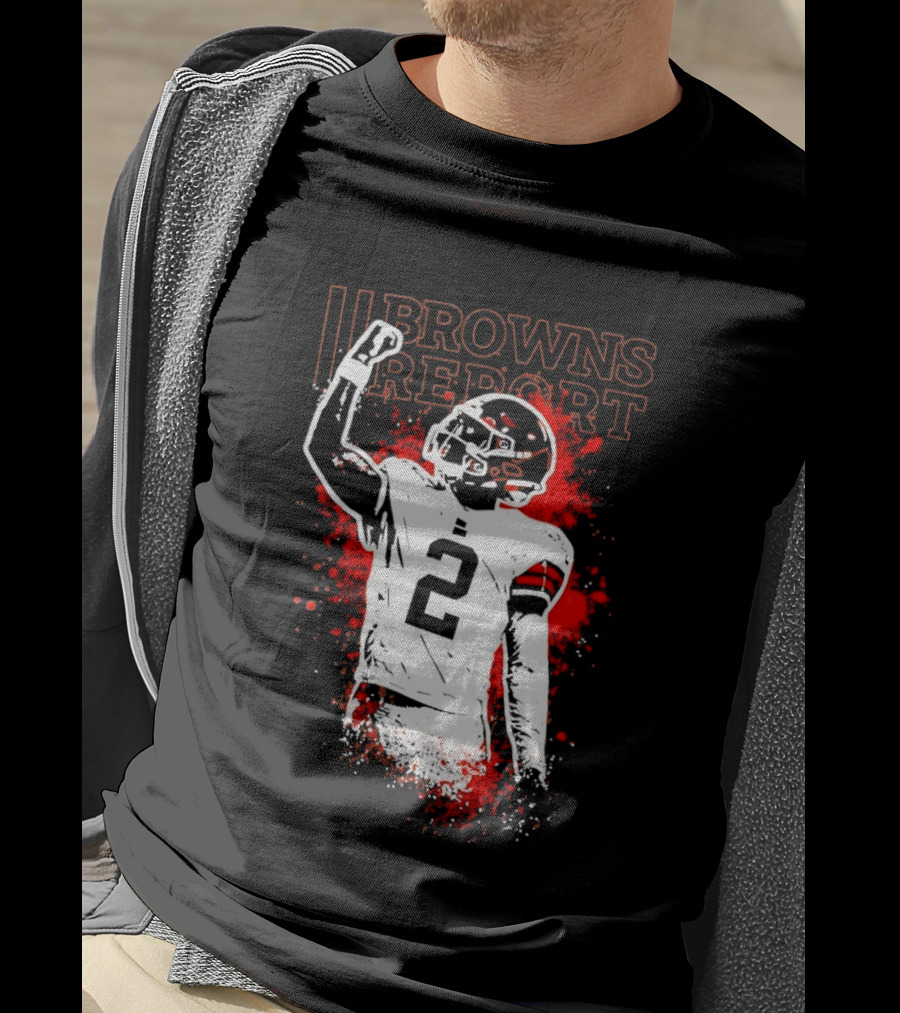 Shedeur Sanders Perfect Timing 2 Browns Report Cleveland Browns T-Shirt