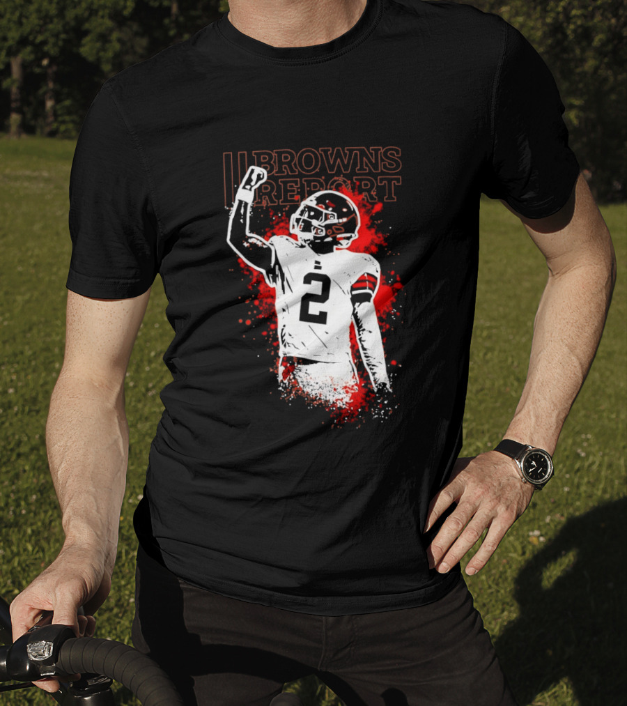Shedeur Sanders Perfect Timing 2 Browns Report Cleveland Browns T-Shirt