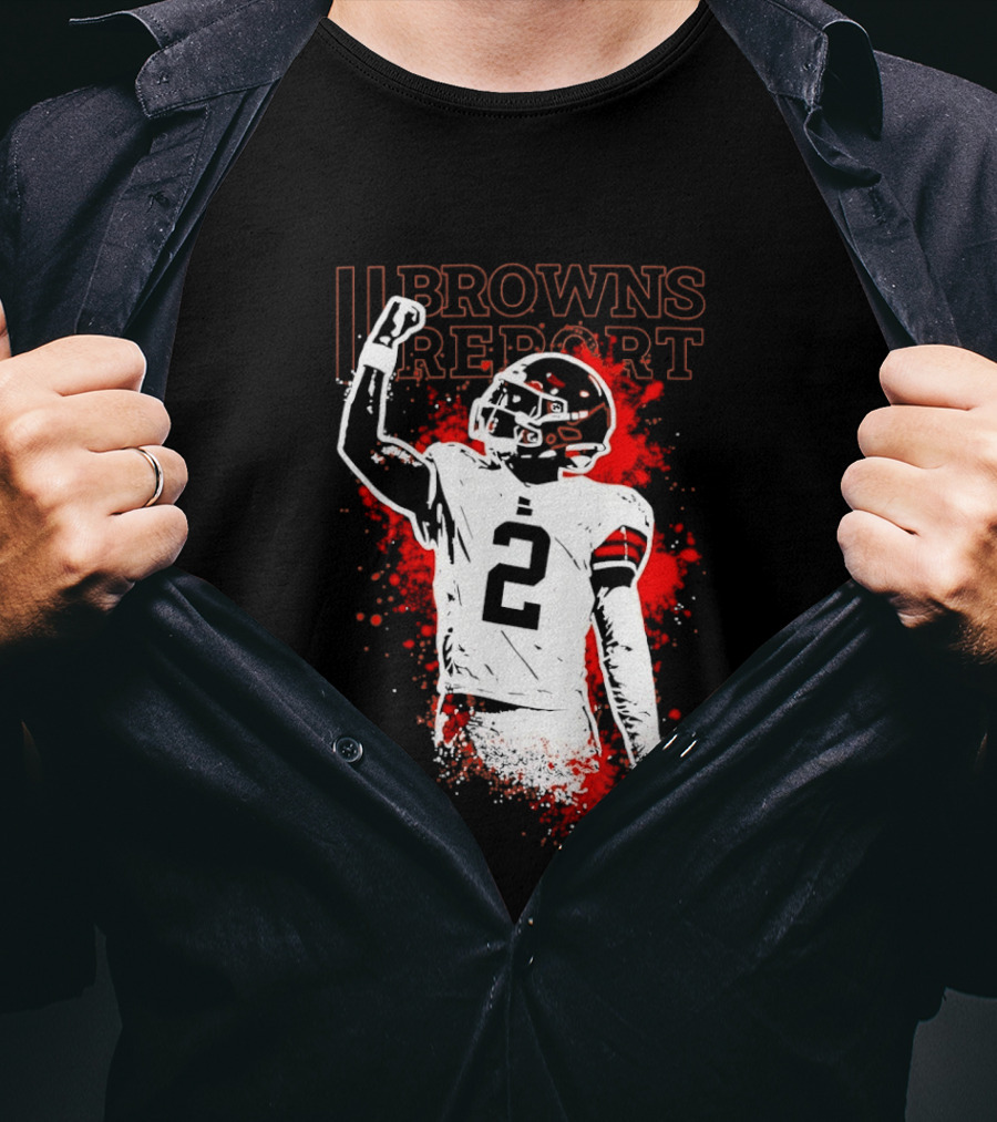 Shedeur Sanders Perfect Timing 2 Browns Report Cleveland Browns T-Shirt