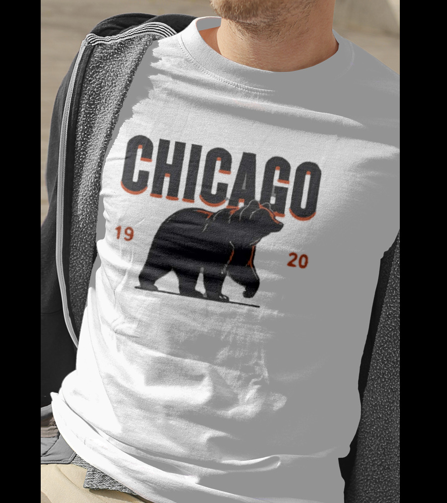 Chicago Bears 1920 Walking Grizzly Orange T-Shirt