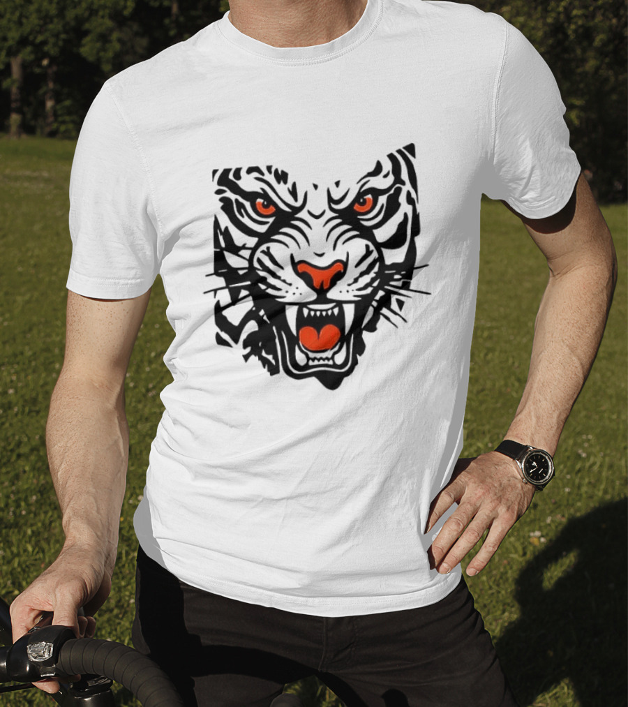 Cincinnati Bengals Open In Orange 2026 Season Tiger Face T-Shirt