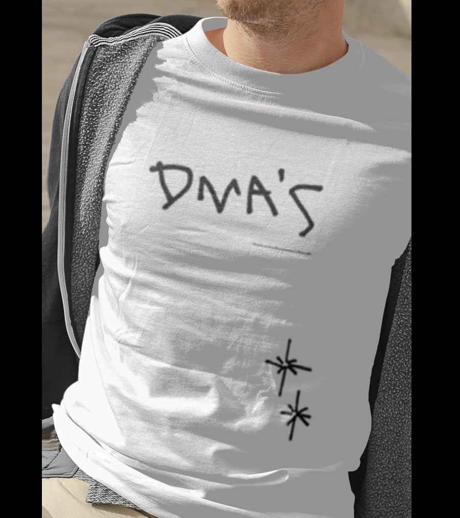 DMA'S Minimalist Album Art Tracklist With Distinctive Cross T-Shirt