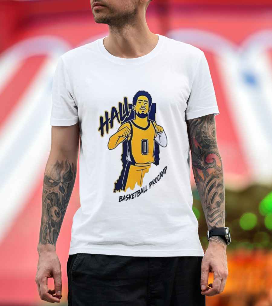Indiana Pacers Haliburton Hall 0 Basketball Procamp T-Shirt