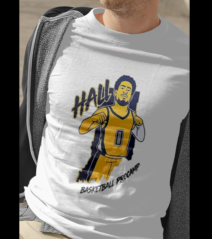 Indiana Pacers Haliburton Hall 0 Basketball Procamp T-Shirt