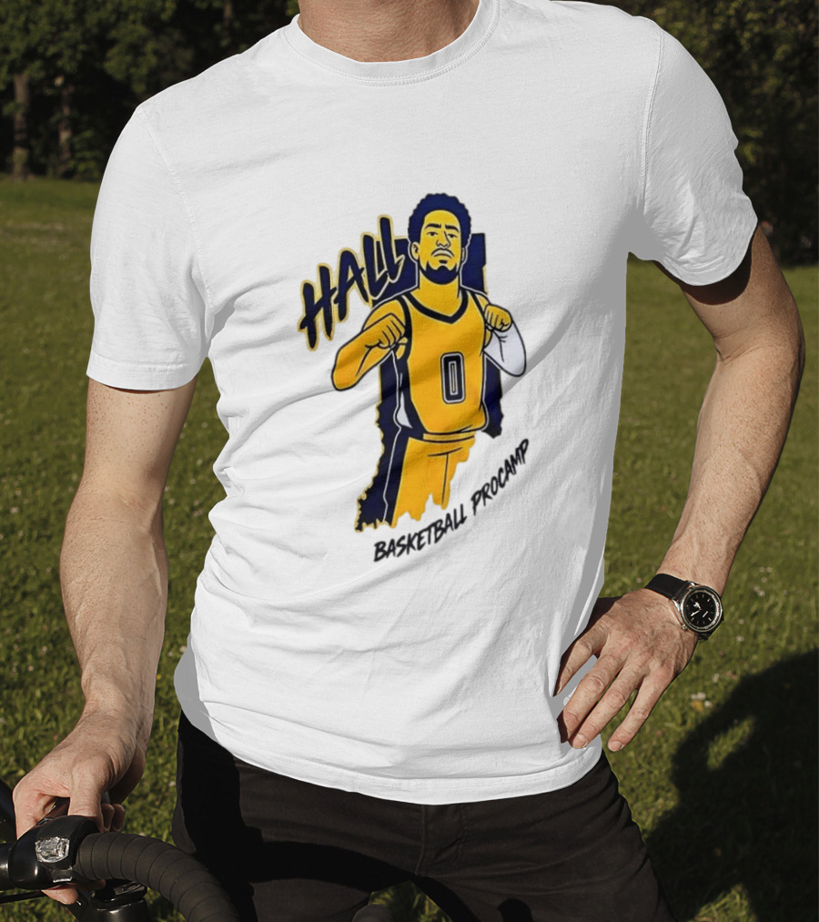 Indiana Pacers Haliburton Hall 0 Basketball Procamp T-Shirt