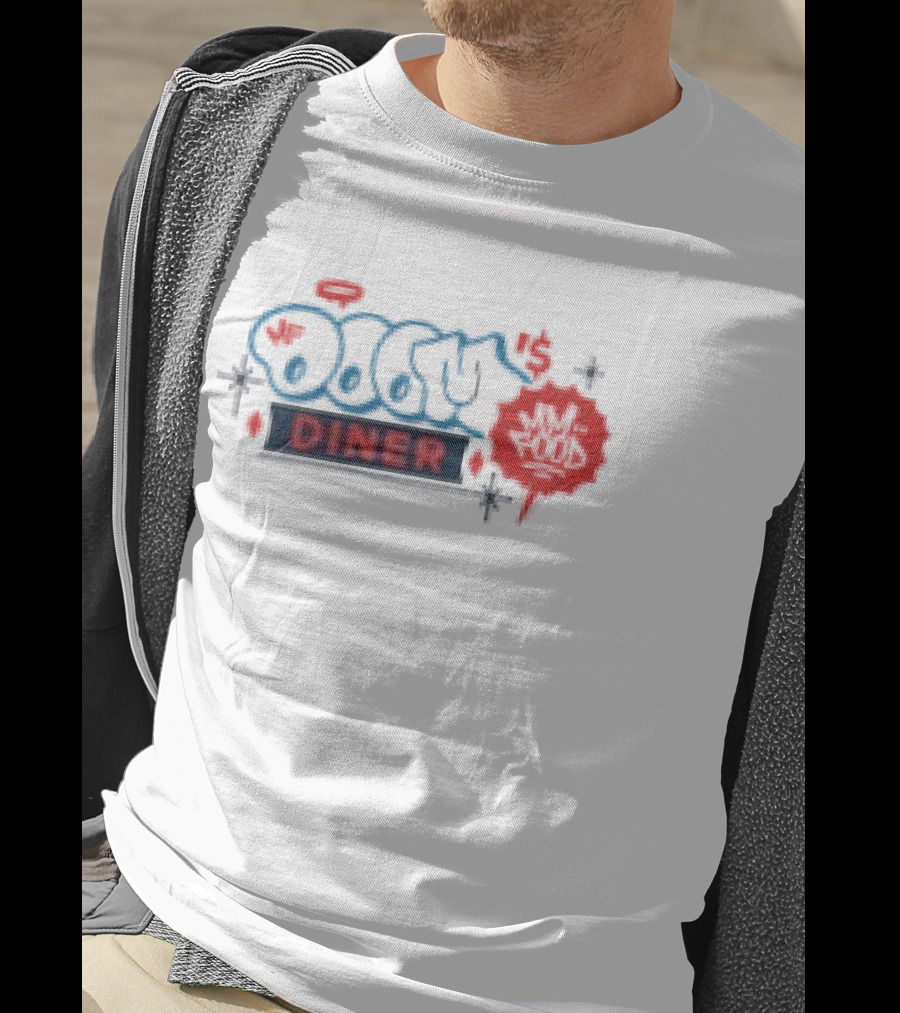 Mf Doom Doom's Diner Comic Style Mask Red And Blue T-Shirt