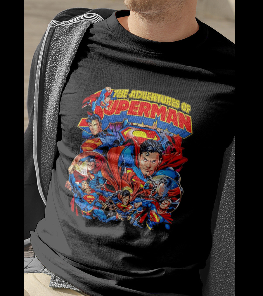 The Adventures Of Superman Iconic 2026 Comic Collage T-Shirt