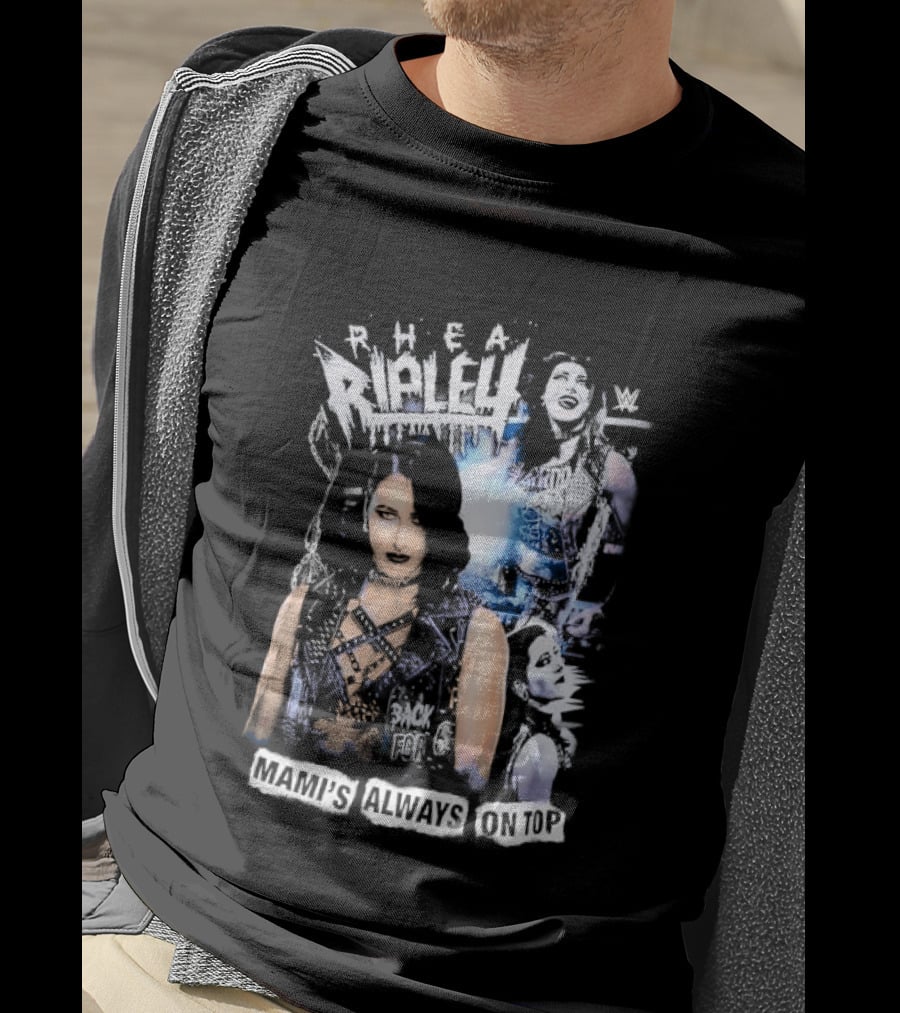 Rhea Ripley WWE Mami's Always On Top Wrestler Collage T-Shirt