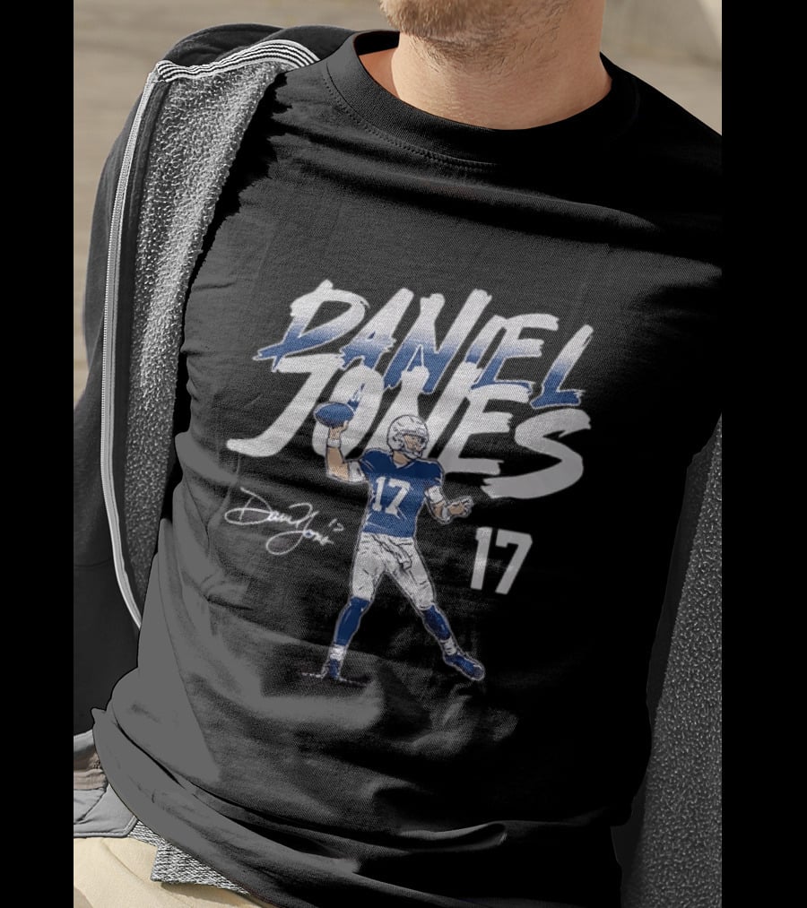 Daniel Jones 17 Indianapolis Colts Football Quarterback T-Shirt
