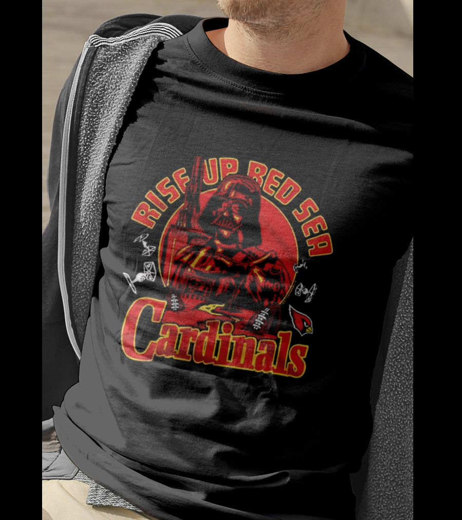 Rise Up Red Sea Darth Vader Cardinals T-Shirt