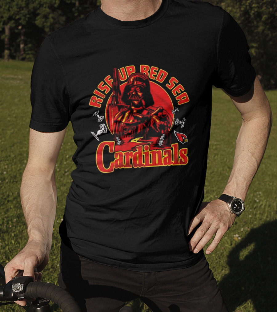 Rise Up Red Sea Darth Vader Cardinals T-Shirt