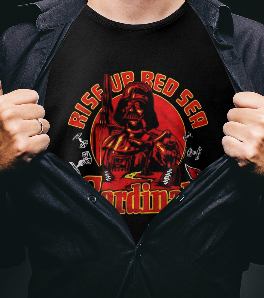 Rise Up Red Sea Darth Vader Cardinals T-Shirt