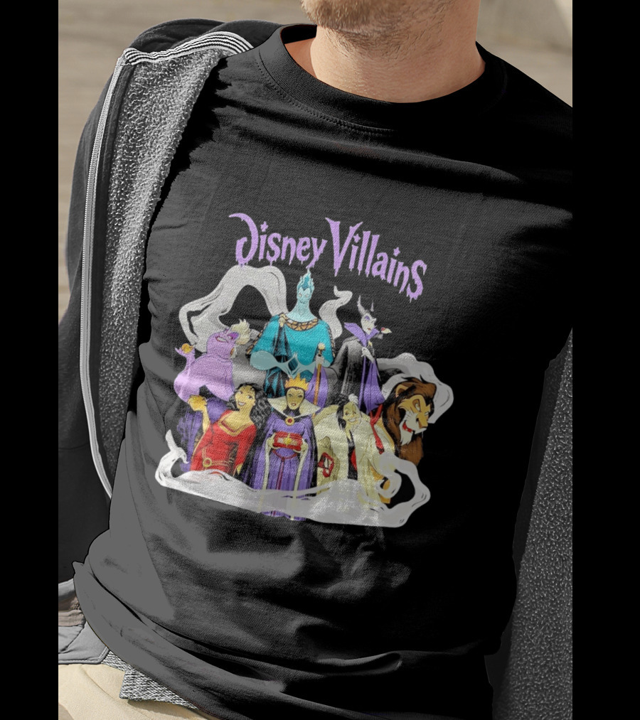 Disney Villains Halloween Squad Maleficent Hades Ursula Scar Evil Queen Cruella De Vil T-Shirt