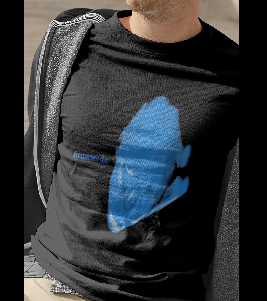 Fontaines D.C. Dopamine Chamber Blue Cover Black T-Shirt