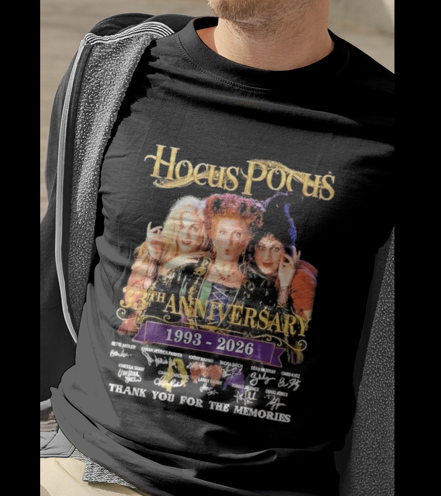 Hocus Pocus 33rd Anniversary 1993 2026 Thank You For The Memories T-Shirt