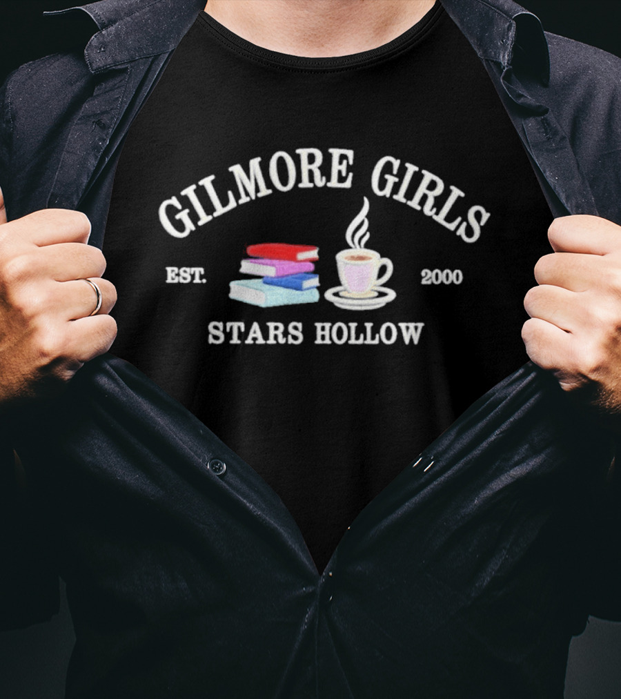 Gilmore Girls Stars Hollow Est 2000 Coffee And Books T-Shirt
