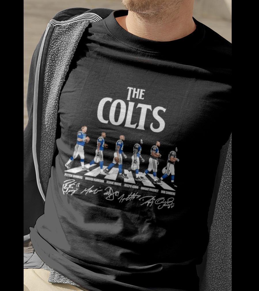Indianapolis Colts Roster Players Crosswalk Signatures The Colts T-Shirt