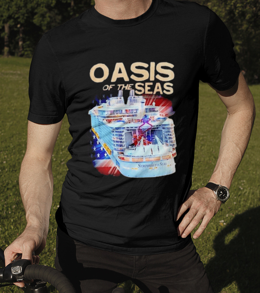 Oasis Of The Seas Symphony Cruise Ship American Flag T-Shirt