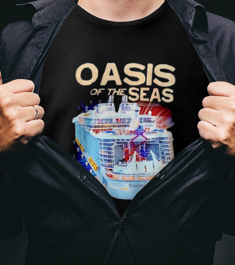 Oasis Of The Seas Symphony Cruise Ship American Flag T-Shirt