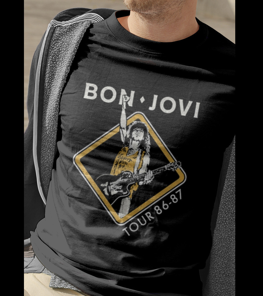 Bon Jovi Slippery When Wet Tour 86 87 T-Shirt