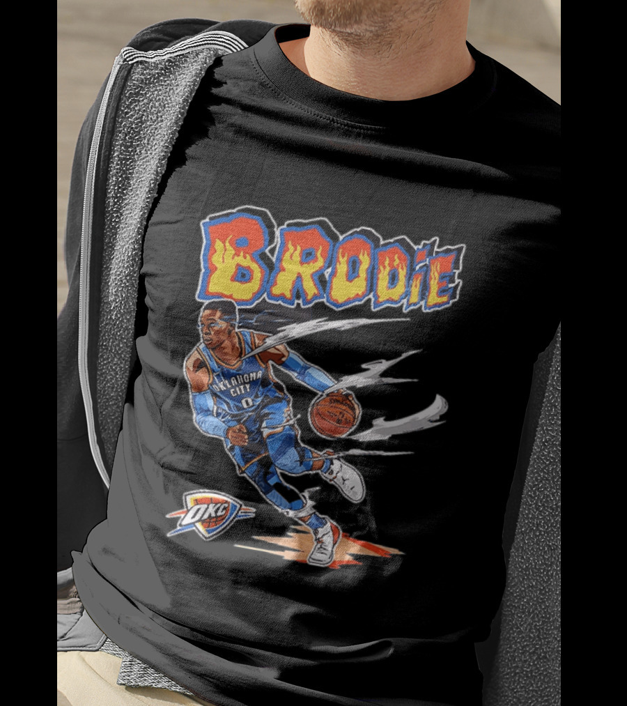 Brodie Russell Westbrook Oklahoma City Thunder OKC NBA Basketball T-Shirt
