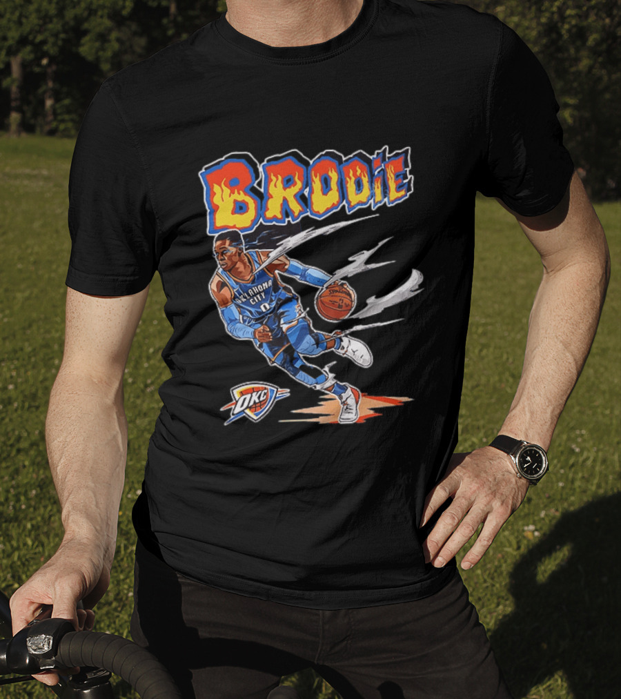 Brodie Russell Westbrook Oklahoma City Thunder OKC NBA Basketball T-Shirt