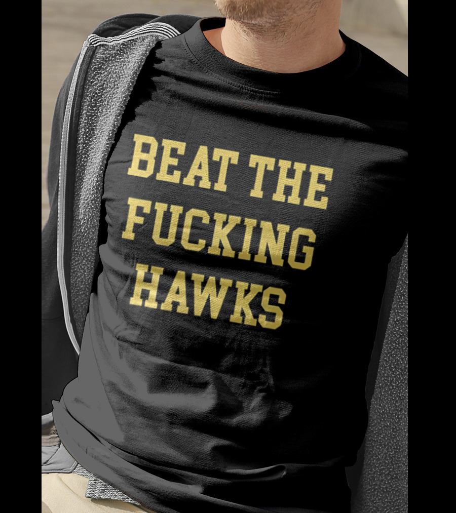 BTFH Beat The Fucking Hawks Yellow Block Letters T-Shirt
