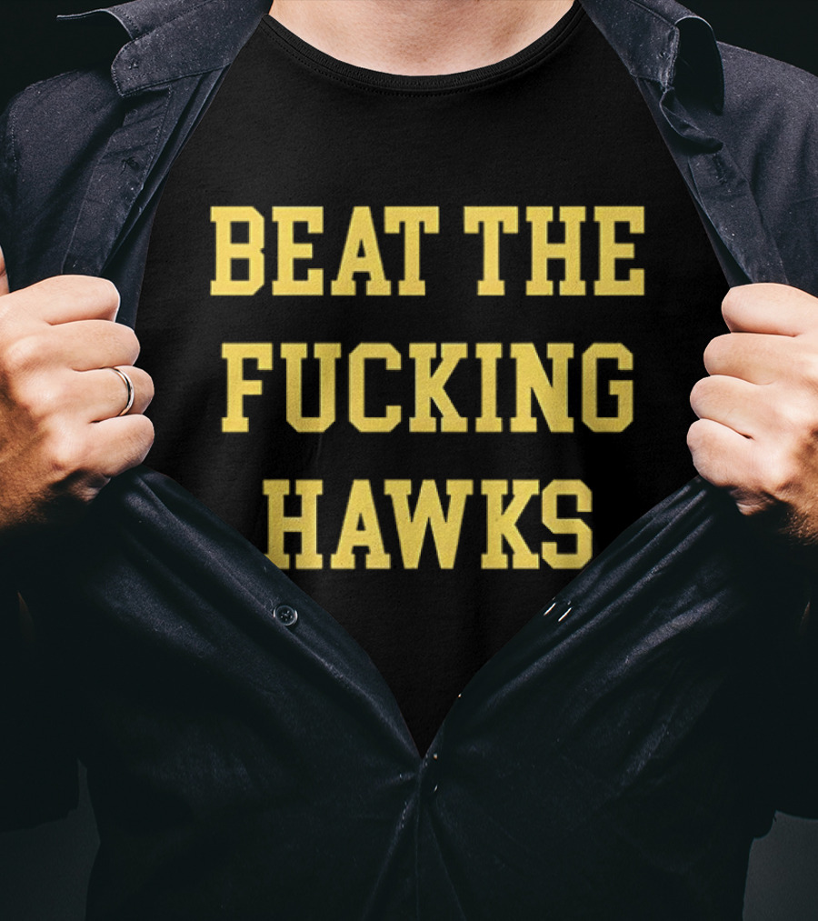 BTFH Beat The Fucking Hawks Yellow Block Letters T-Shirt