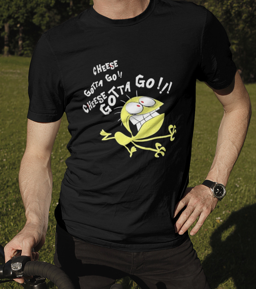 Cheese Gotta Go!! Yellow Cartoon Imaginary Friend T-Shirt
