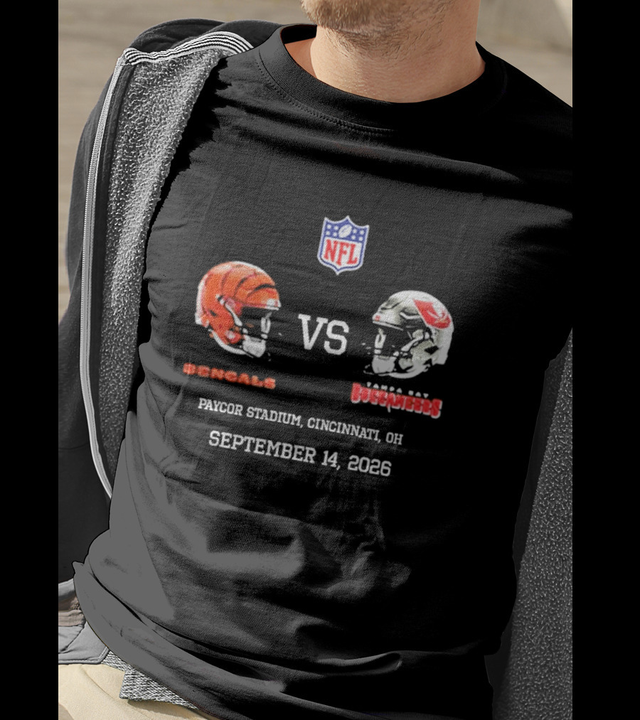 Cincinnati Bengals Vs Tampa Bay Buccaneers NFL Paycor Stadium September 14 2026 T-Shirt