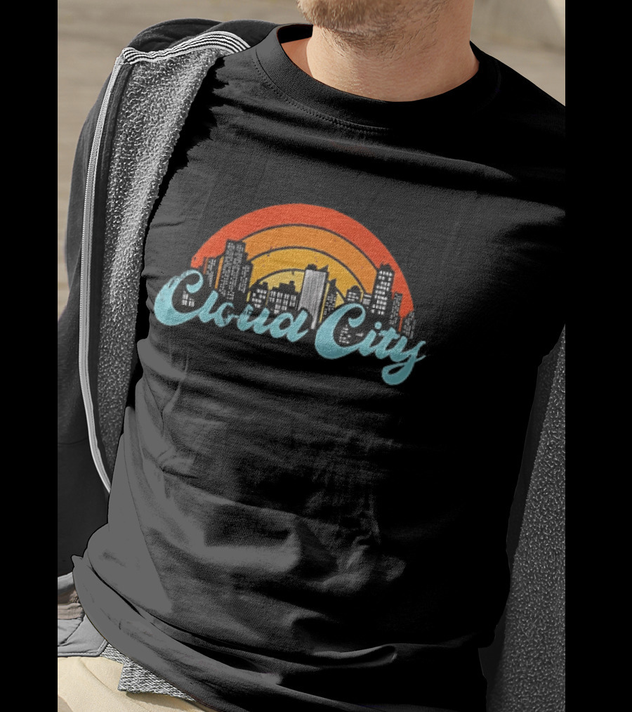 Cloud City Ganja White Night Skyline Retro Vibes T-Shirt