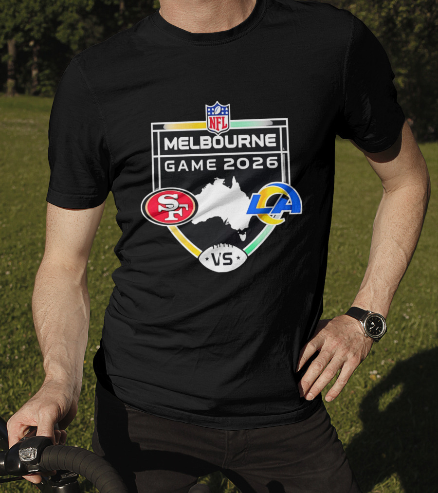 San Francisco 49ers Vs Los Angeles Rams NFL Melbourne Game 2026 T-Shirt