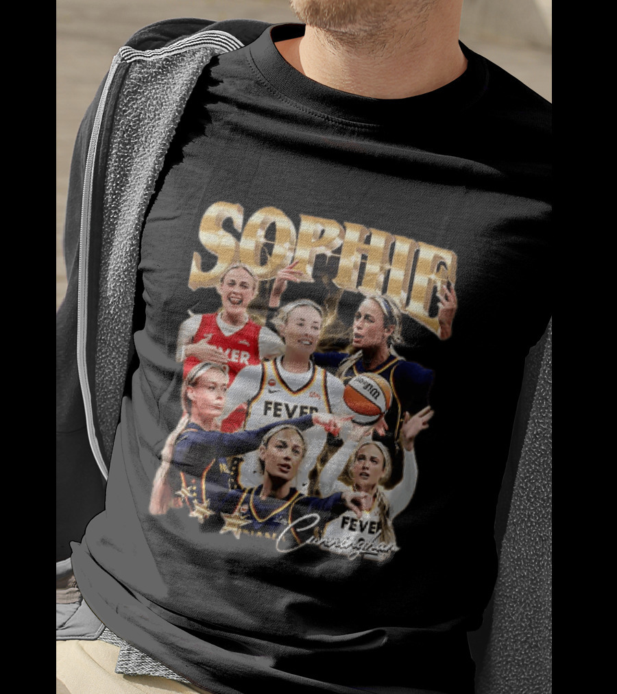 Sophie Cunningham Indiana Fever Basketball Star Collage T-Shirt