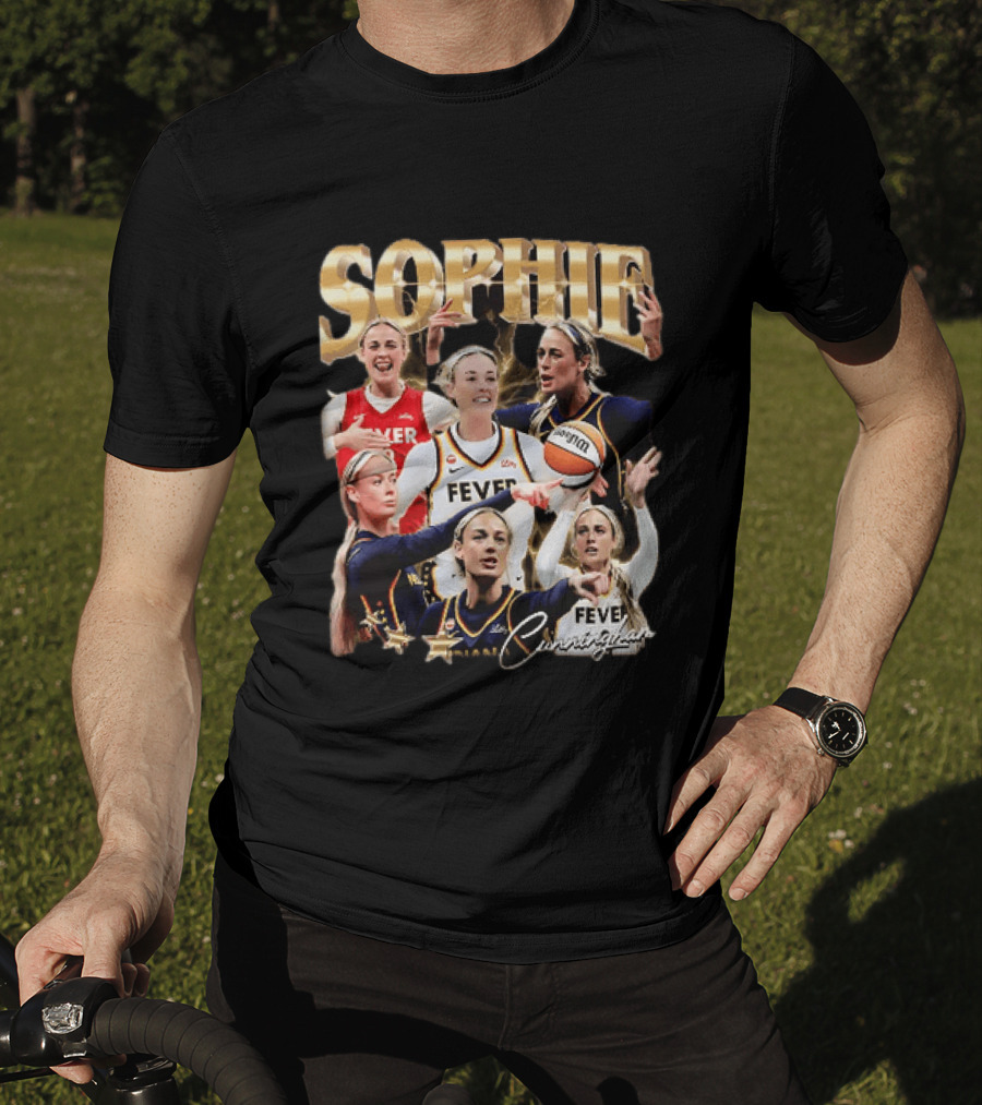 Sophie Cunningham Indiana Fever Basketball Star Collage T-Shirt