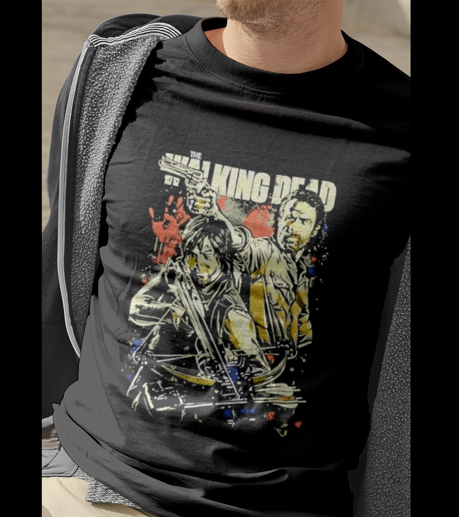 The Walking Dead Rick Grimes Daryl Dixon Crossbow T-Shirt