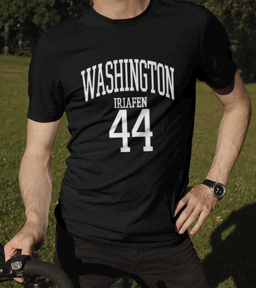 Washington Iriafen 44 White Arched Nameplate Jersey T-Shirt