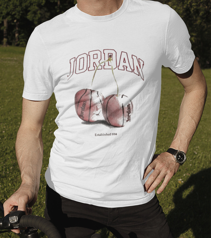 Jordan Established 1984 Basketball Cherries T-Shirt
