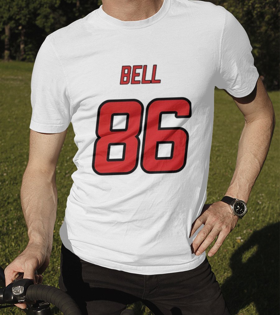 Bell 86 Red Jersey Number Sports T-Shirt