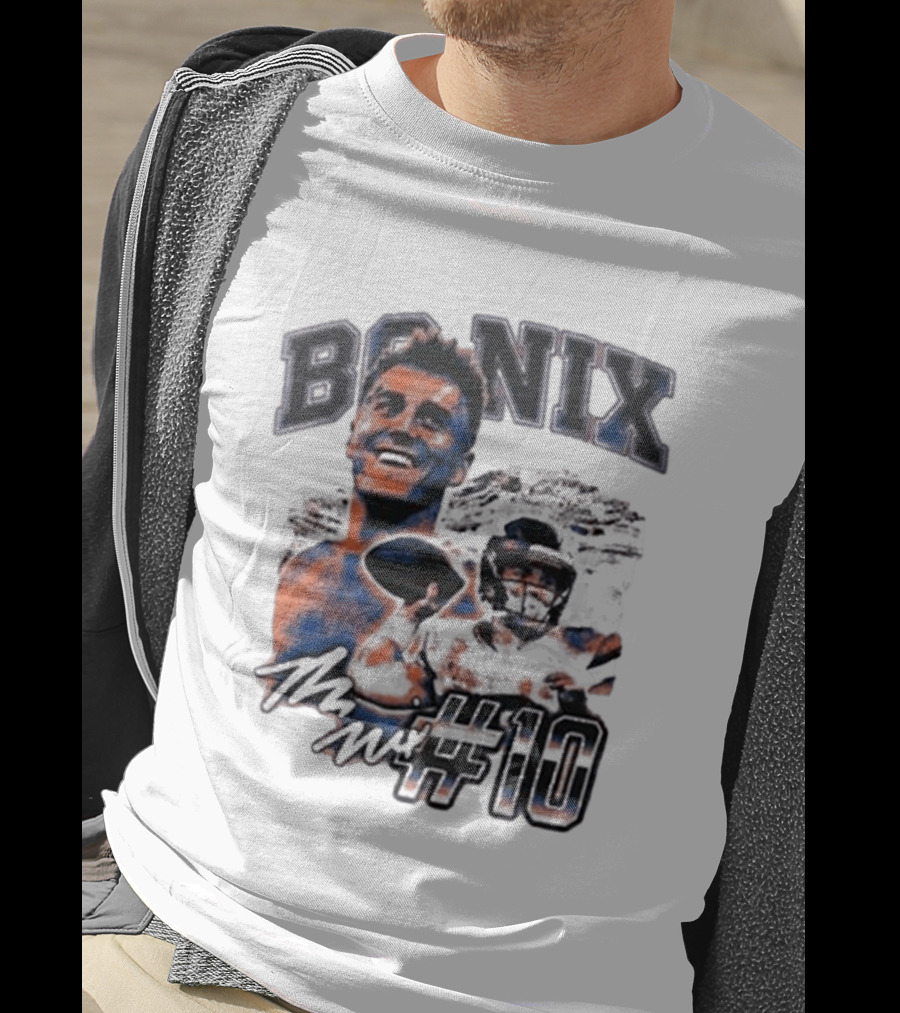 Bo Nix Number 10 Football Player T-Shirt