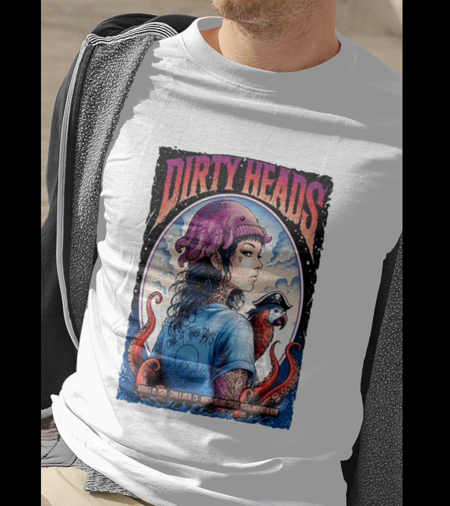 Dirty Heads One Of Those Days Pirate Octopus North Island Credit Union Amphitheatre Chula Vista CA Aug 19 2026 T-Shirt