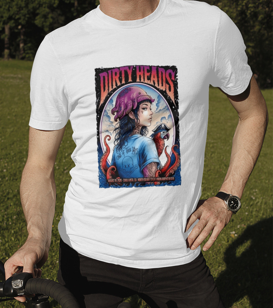 Dirty Heads One Of Those Days Pirate Octopus North Island Credit Union Amphitheatre Chula Vista CA Aug 19 2026 T-Shirt