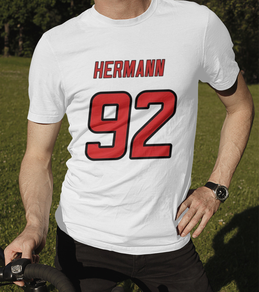 Hermann 92 Red Lettering Athletic Jersey T-Shirt
