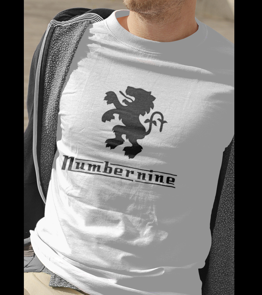 Numbernine Black Heraldic Lion T-Shirt