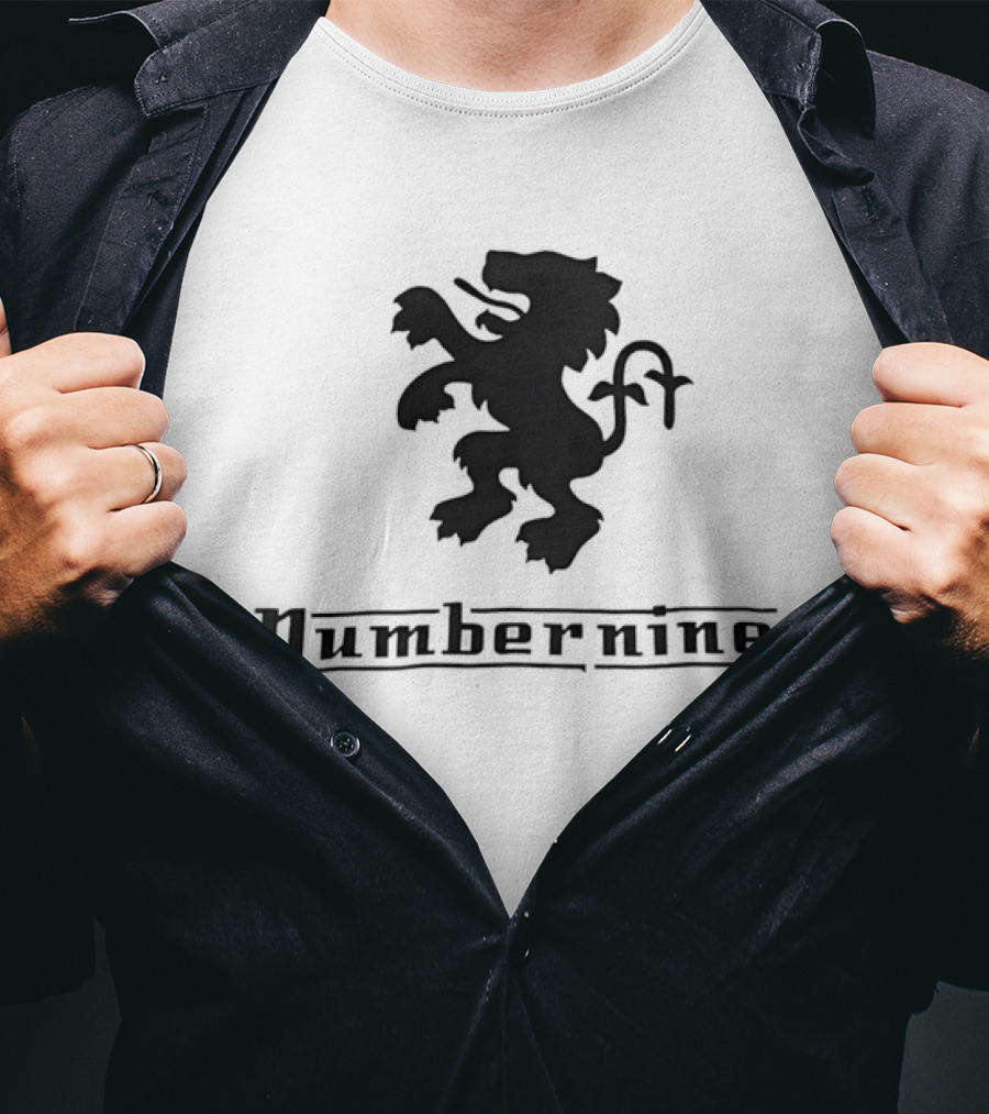 Numbernine Black Heraldic Lion T-Shirt
