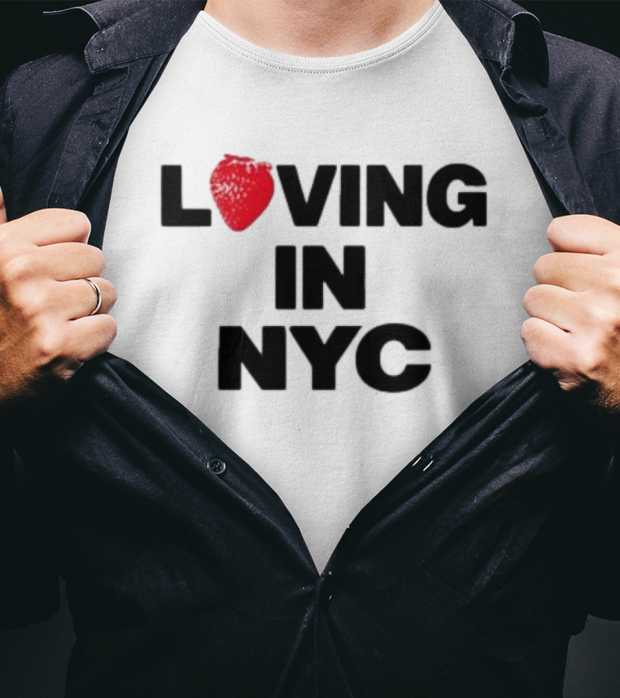 Olivia Dean Loving In NYC Tour 2026 Strawberry Heart Edition T-Shirt