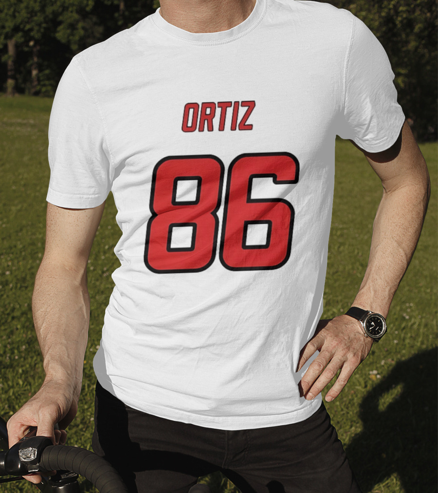 Ortiz Red 86 Jersey Number T-Shirt