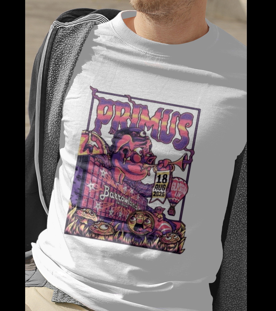 Barrowland Ballroom Primus Concert August 18 2026 Glasgow UK Animated Music Event T-Shirt